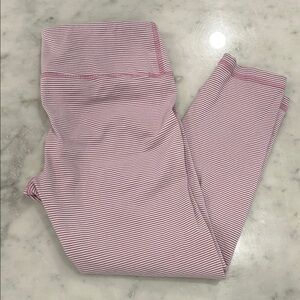 Striped Pink Kids Leggings